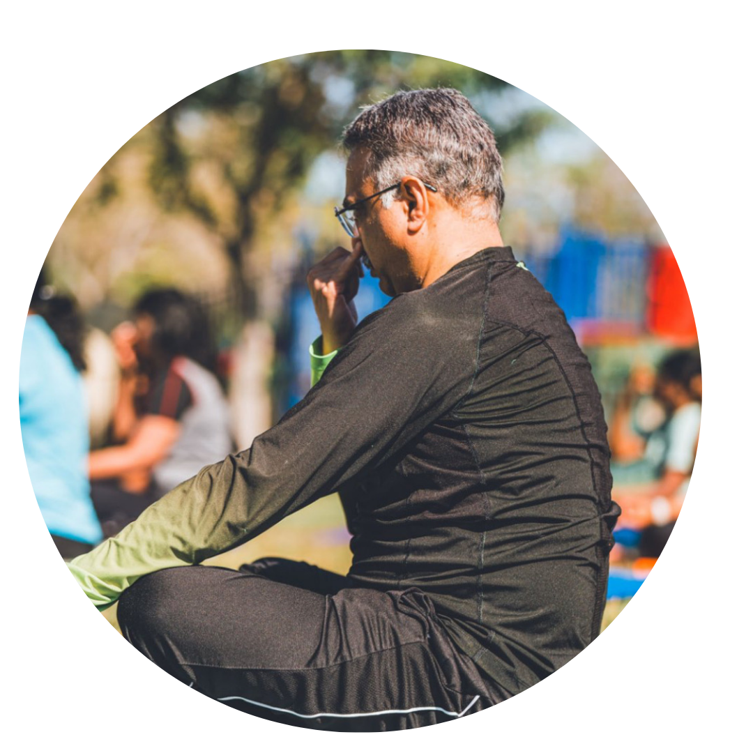 Testimonial pic of guy doing alternate nostril breathing