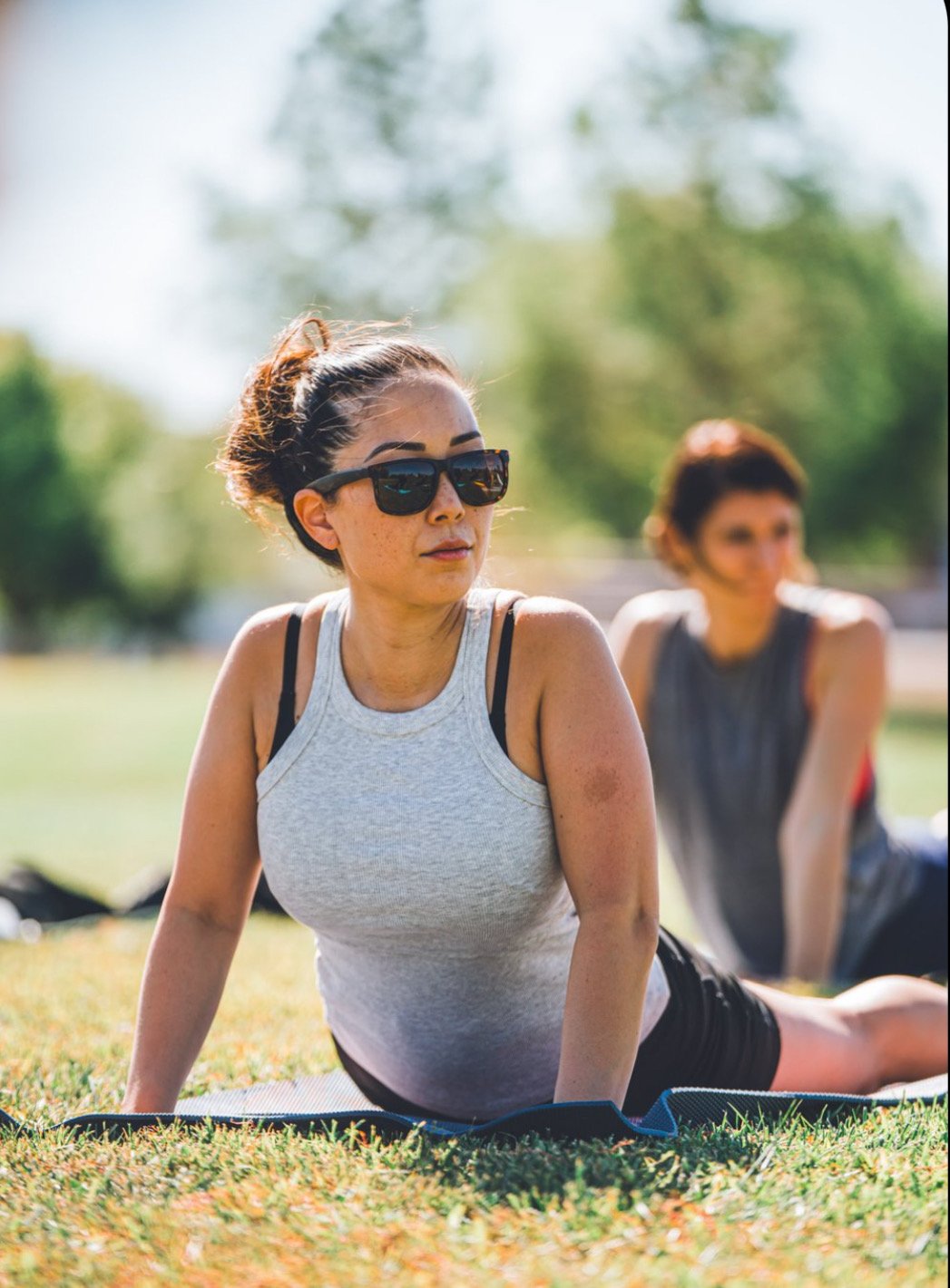 Bhujang asana in Yoga in Park